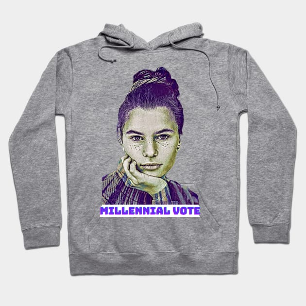 Millennial Vote Hoodie by PersianFMts